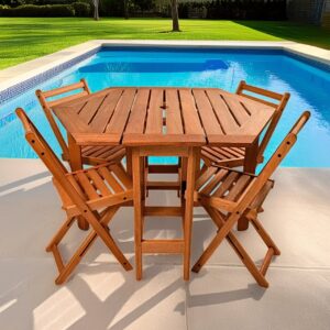 Mesa hexagonal + 6 sillas