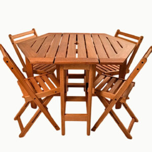 Mesa hexagonal + 6 sillas