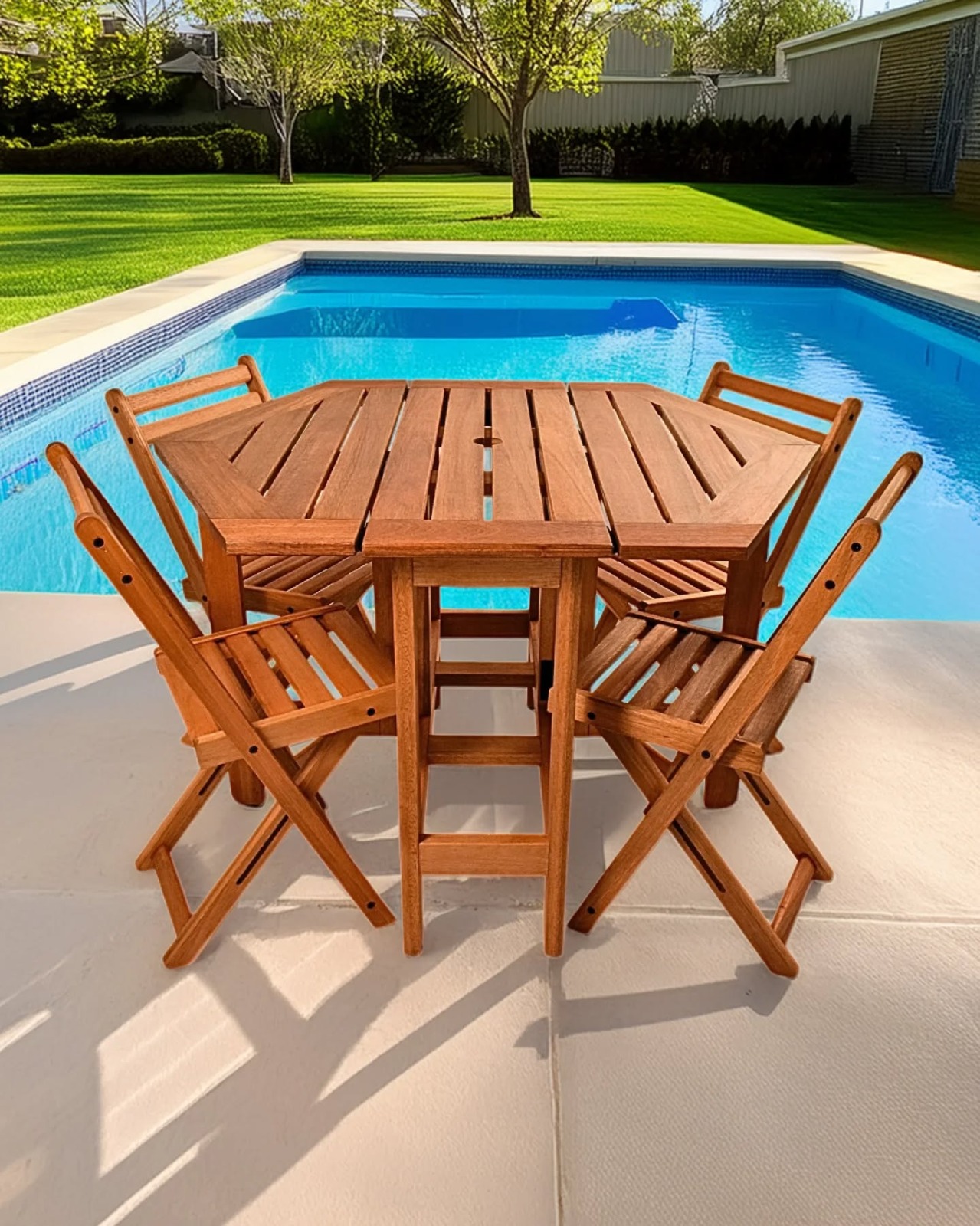 Mesa hexagonal + 6 sillas - Imagen 2